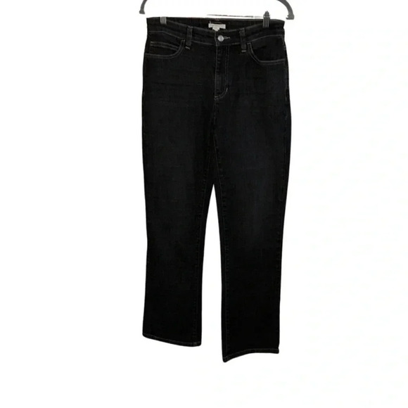 Eileen Fisher Dark Gray Organic Cotton Straight Leg Jeans Size 4 - Picture 3 of 8